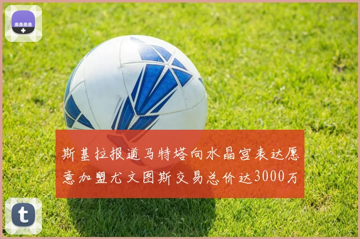 斯基拉报道马特塔向水晶宫表达愿意加盟尤文图斯交易总价达3000万欧元